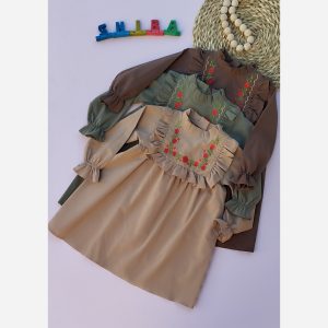 پیراهن دخترانه مدل گل سرخ